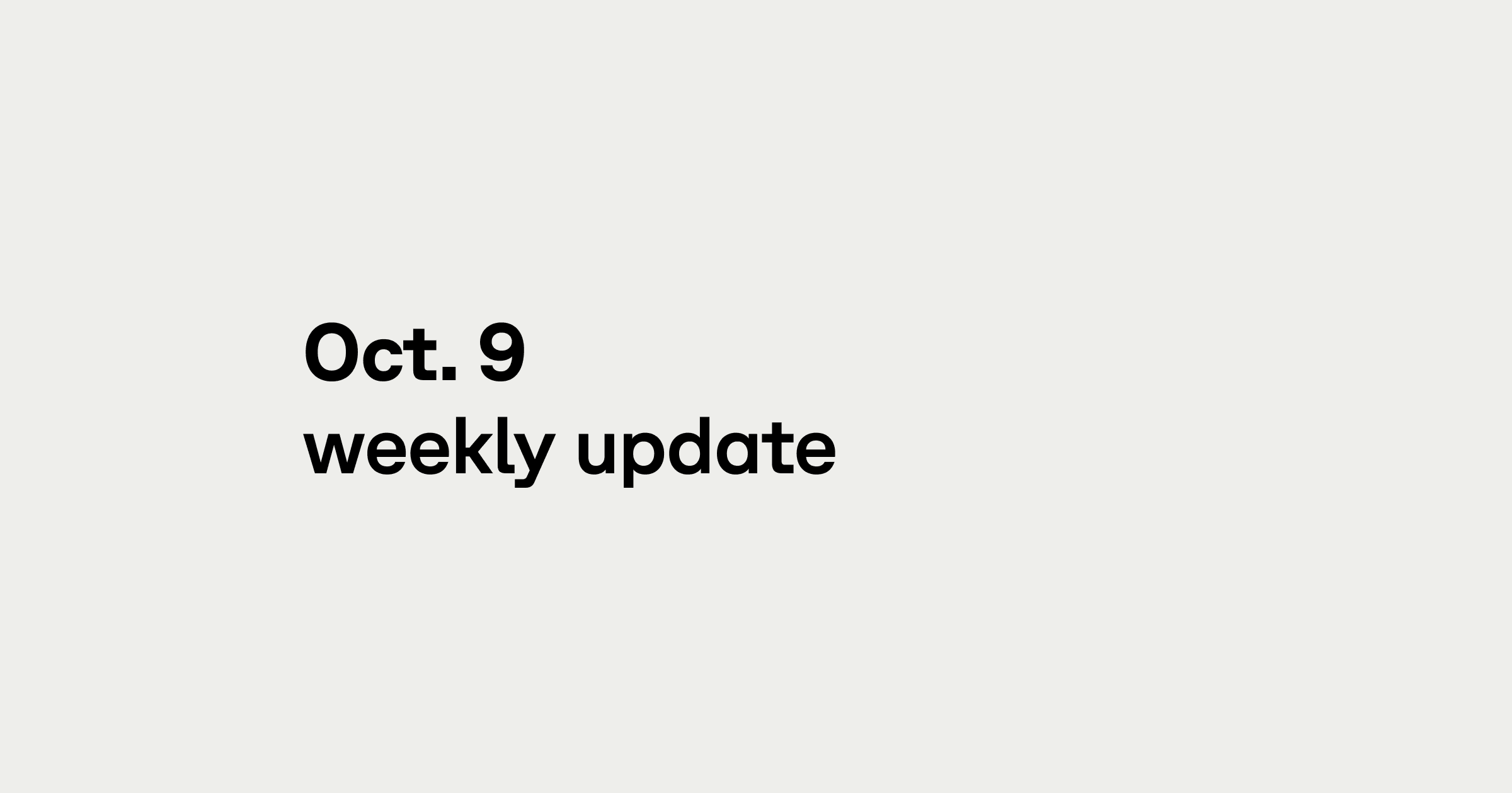 Weekly update 10/09/23