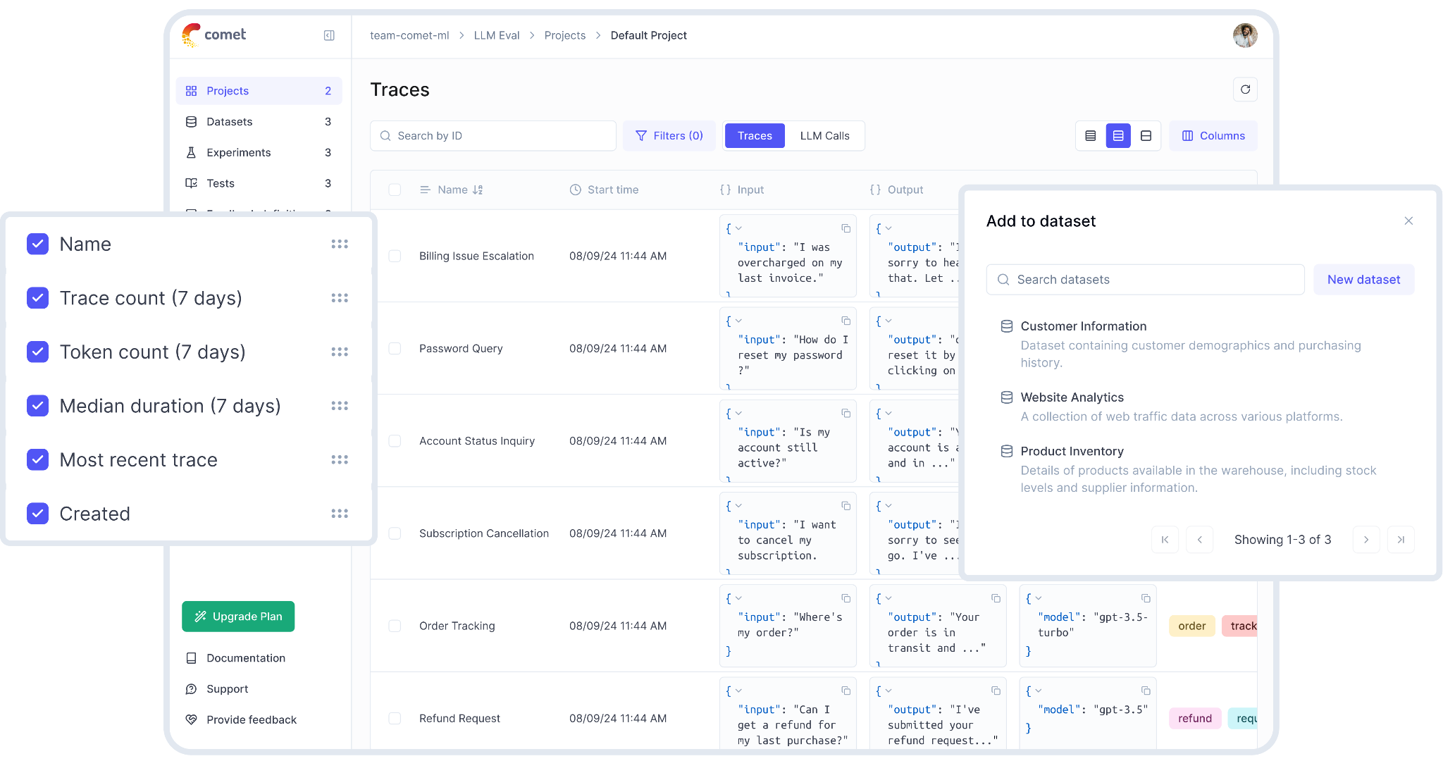Opik by Comet dashboard