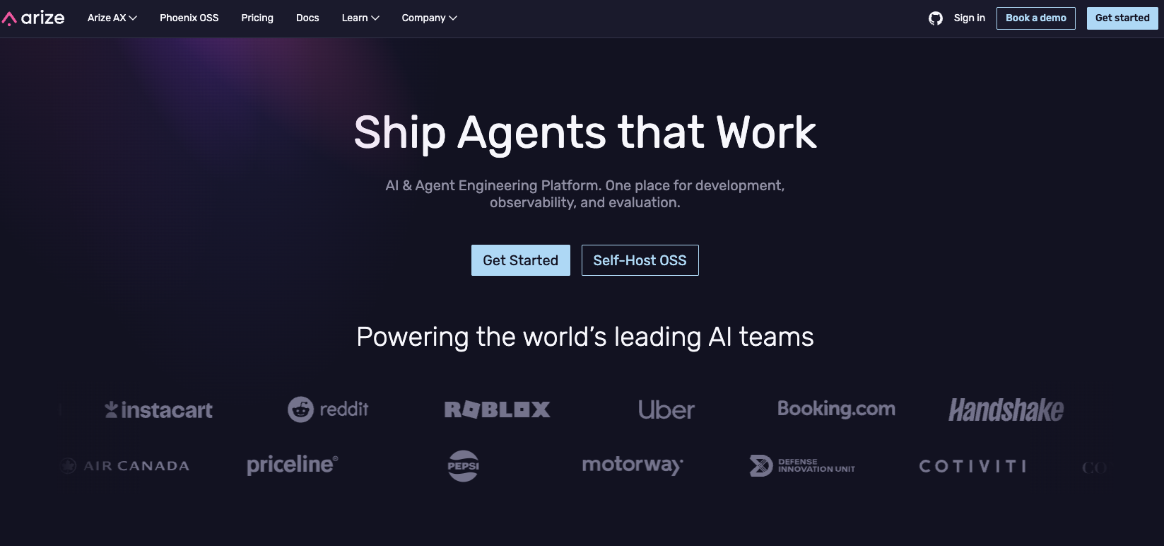 Arize prompt playground