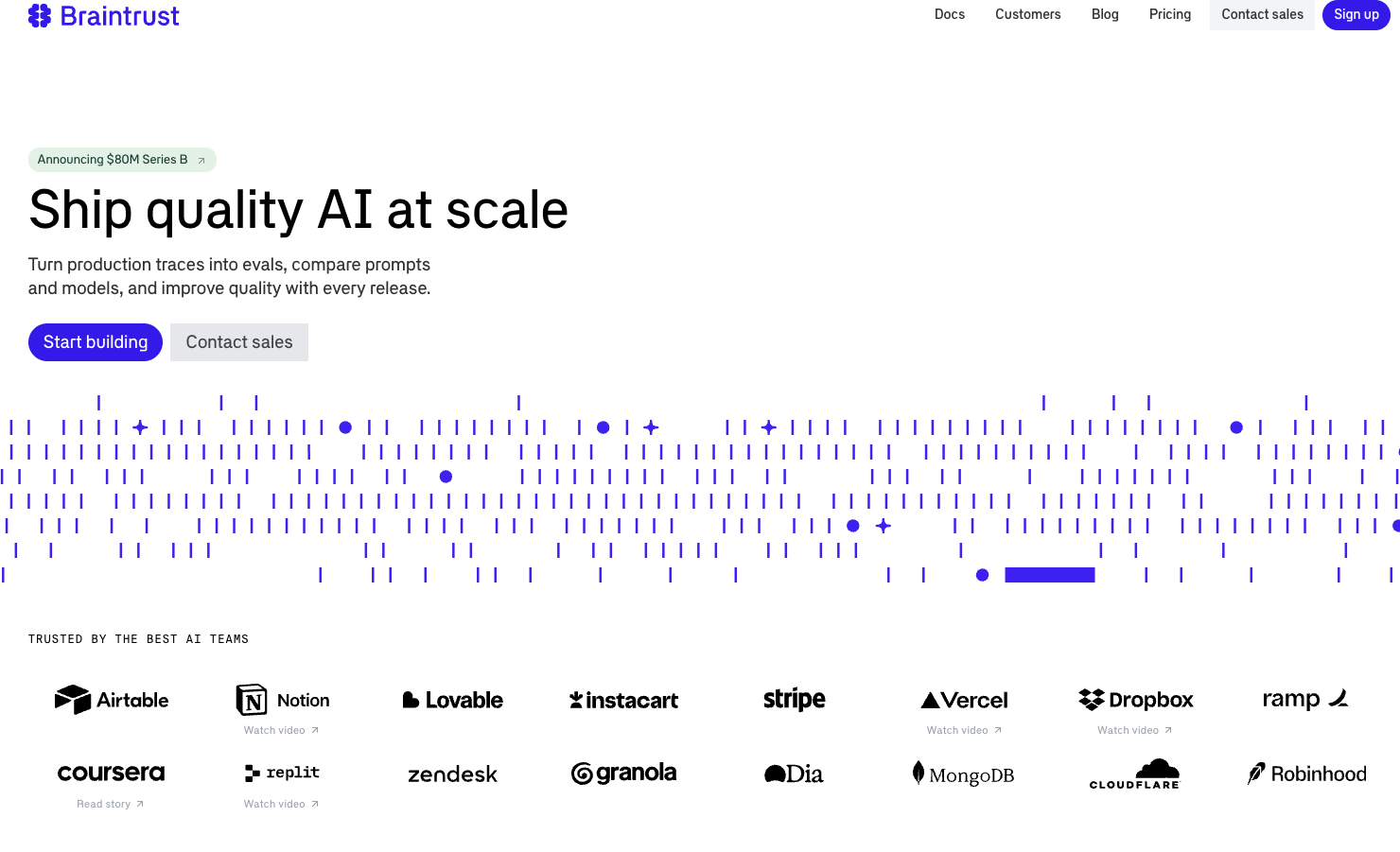 Braintrust prompt playground