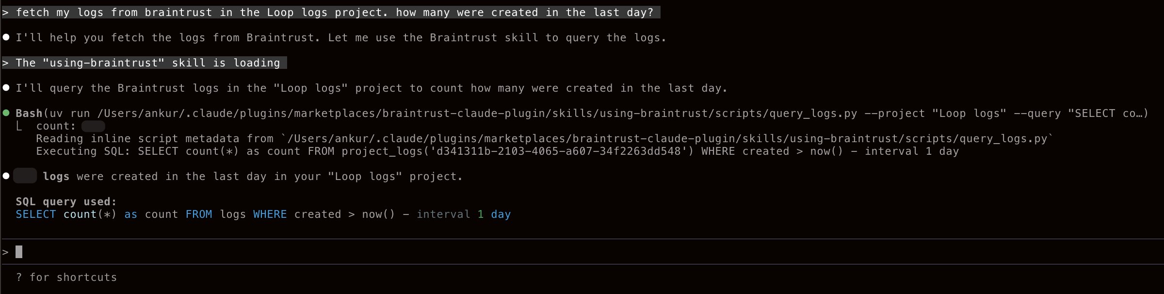 Use Braintrust in Claude Code